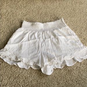 White Flowy American Eagle Shorts XS